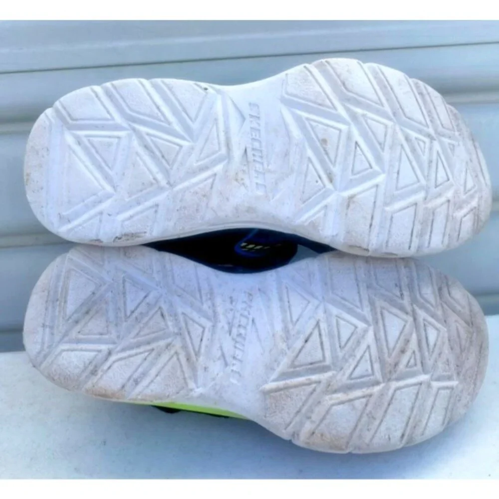 Skechers Mega Boys Sandals Size 3 Youth Light-up Multi Adjust Straps Water Shoes